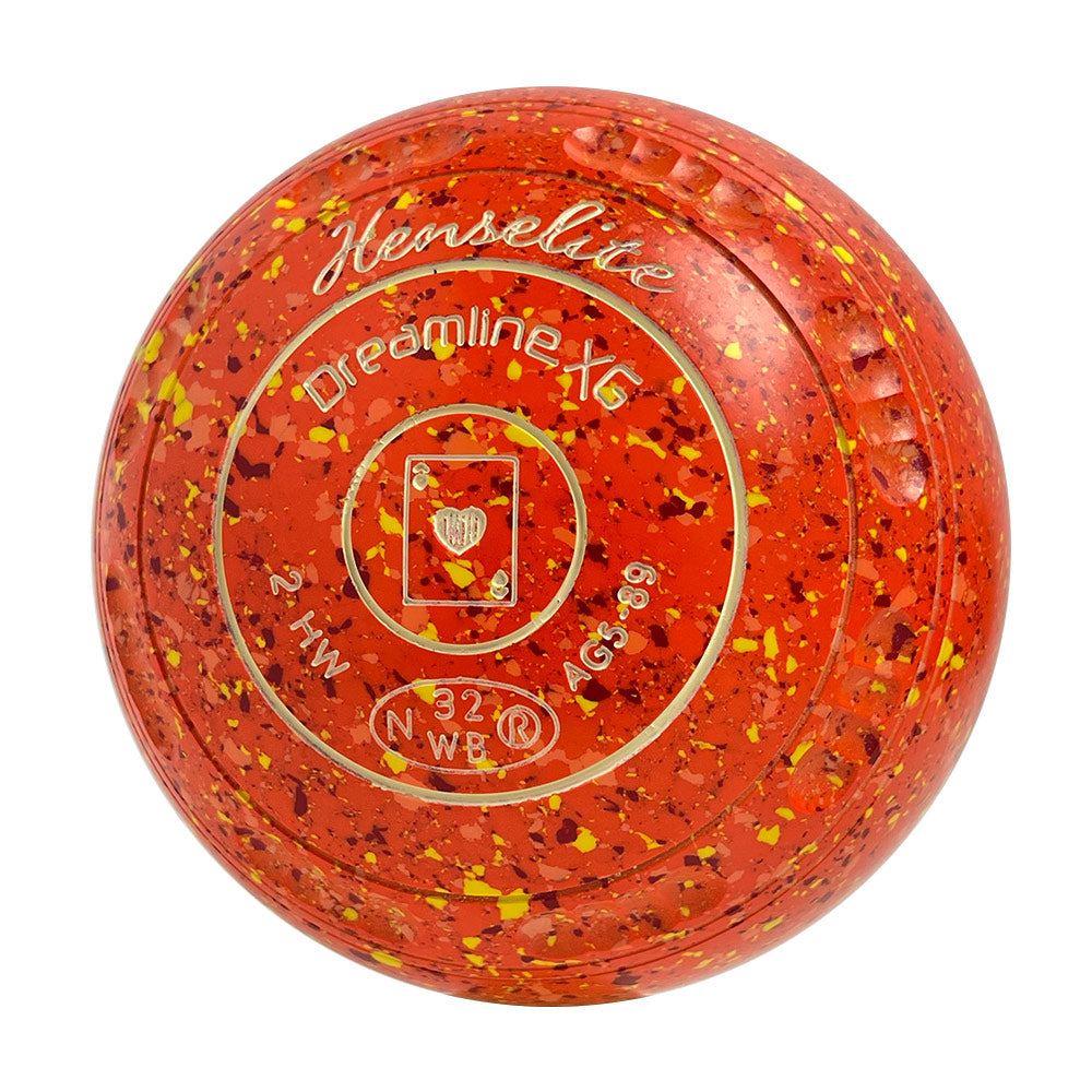 Henselite Dreamline XG  LTD Lawn Bowls Size 2 Heavy Gripped - Sunburst AG5-89