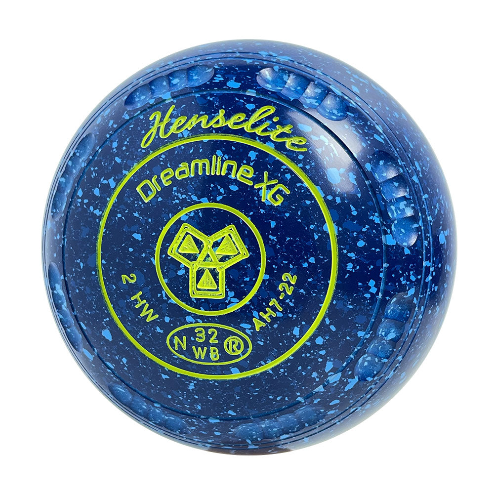 Henselite Dreamline XG Lawn Bowls Size 2 Heavy Gripped - Denim AH7-22