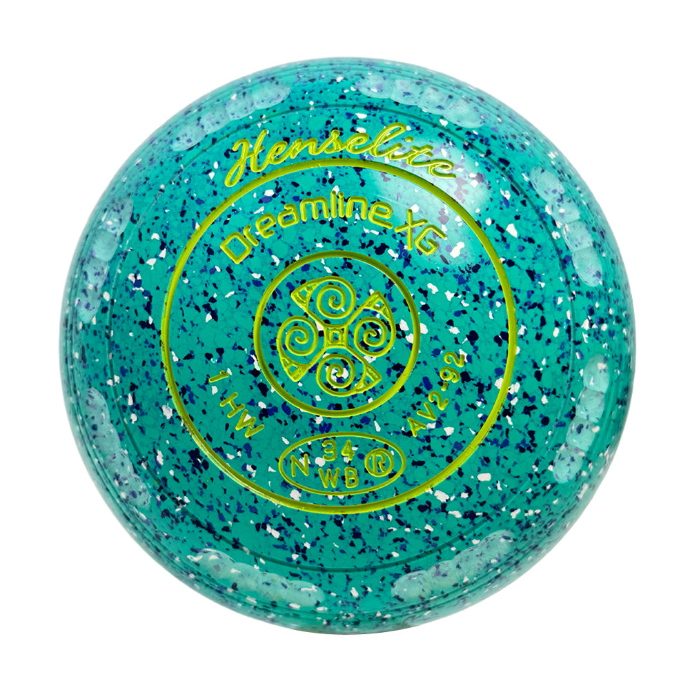 Henselite Dreamline XG Lawn Bowls Size 1 Heavy Gripped - Seaspray  AV2-92