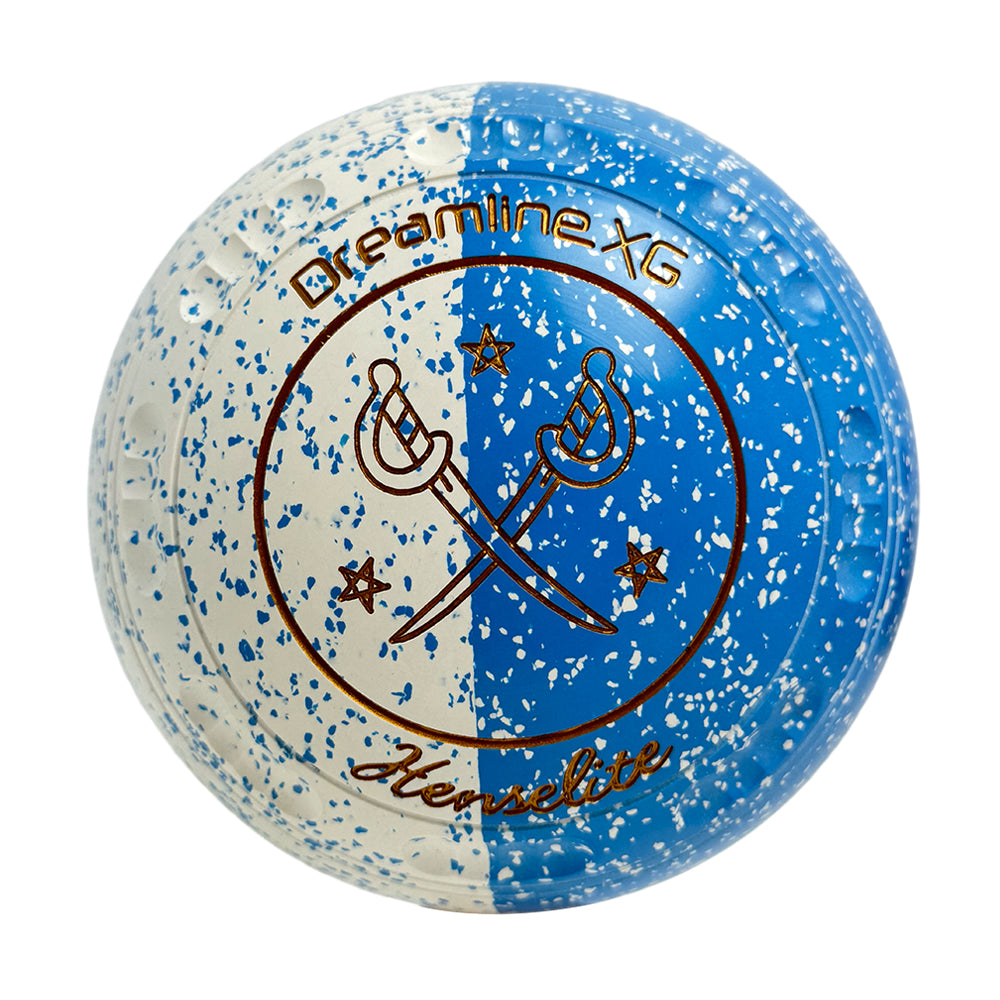 Henselite Dreamline XG Lawn Bowls Size 4 Heavy Gripped - Celeste Duo BE8-43
