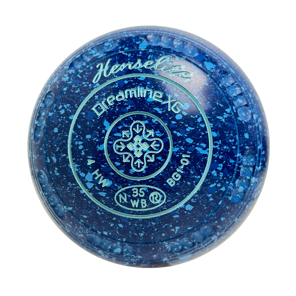 Henselite Dreamline XG Lawn Bowls Size 4 Heavy Gripped Denim - BG1-01