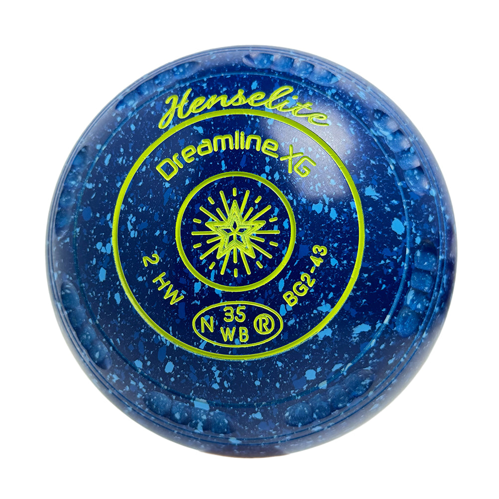 Henselite Dreamline XG Lawn Bowls Size 2 Heavy Gripped - Denim  BG2-43