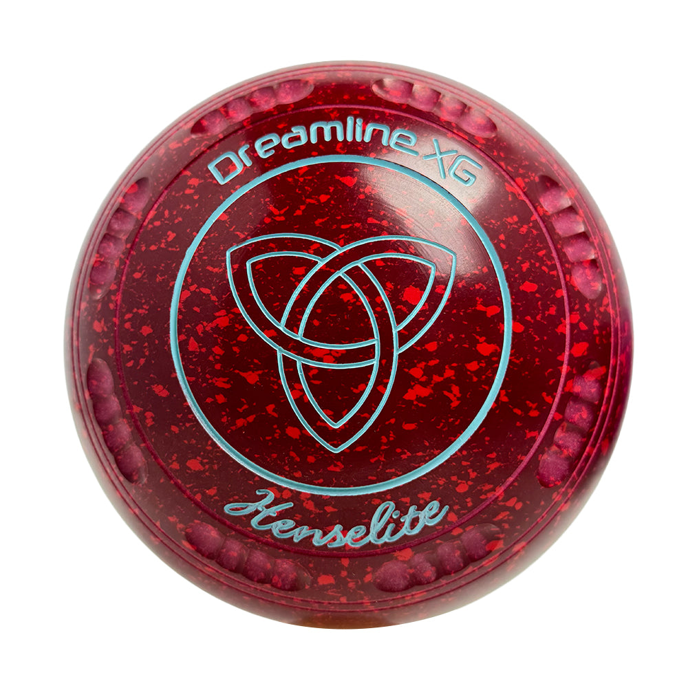 Henselite Dreamline XG Lawn Bowls Size 3 Heavy Gripped - Ruby Rich  BG6-68