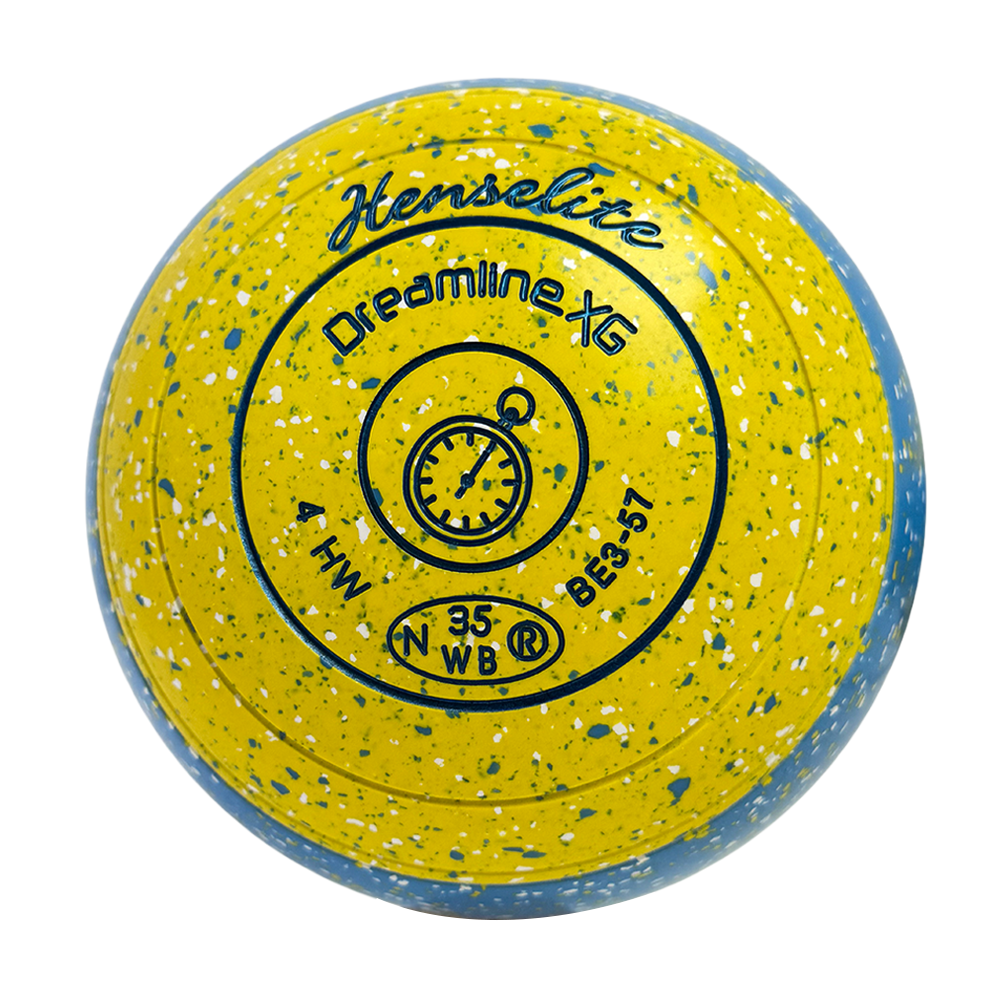Henselite Dreamline XG Lawn Bowls Size 4 Non Gripped - Goldie Slice BE3-57