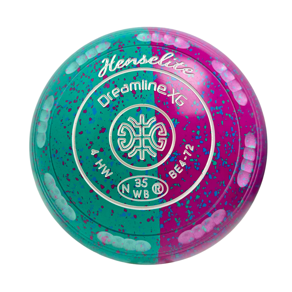 Henselite Dreamline XG Lawn Bowls Size 4 Heavy Gripped - Paradise Duo  BE4-72