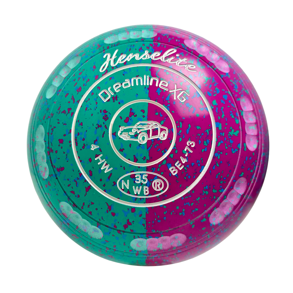 Henselite Dreamline XG Lawn Bowls Size 4 Heavy Gripped - Paradise Duo BE4-73