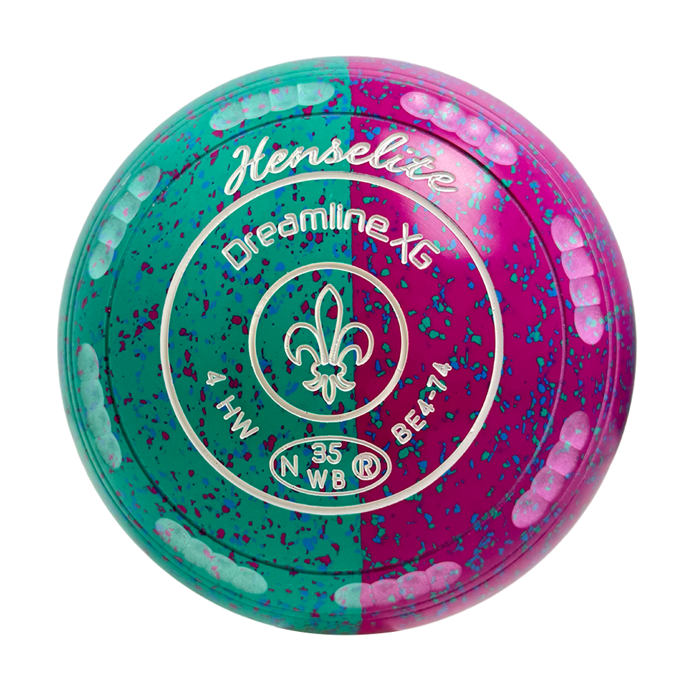 Henselite Dreamline XG Lawn Bowls Size 4 Heavy Gripped - Paradise Duo BE4-74