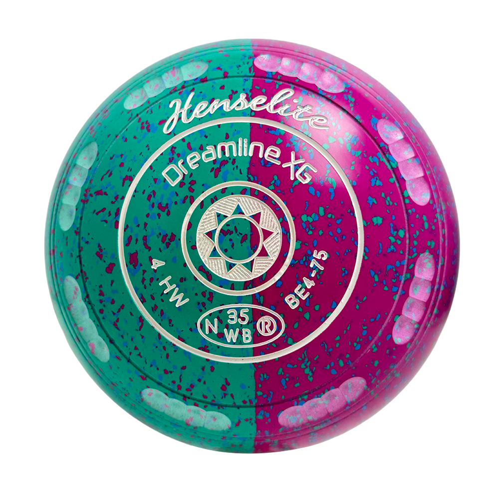 Henselite Dreamline XG Lawn Bowls Size 4 Heavy Gripped - Paradise Duo BE4-75