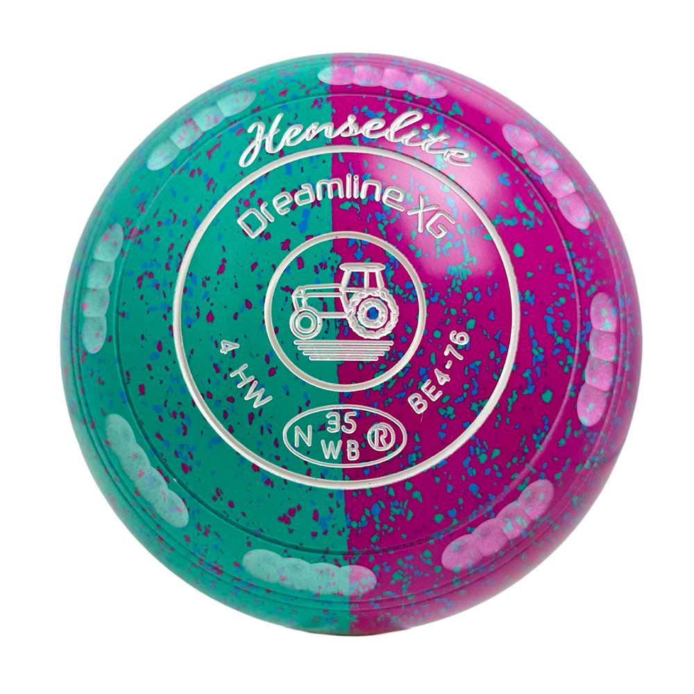 Henselite Dreamline XG Lawn Bowls Size 4 Heavy Gripped - Paradise Duo BE4-76