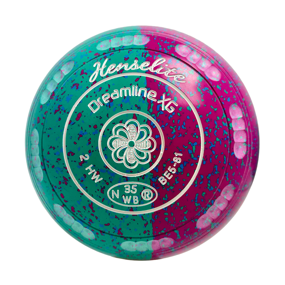 Henselite Dreamline XG Lawn Bowls Size 2 Heavy Gripped - Paradise Duo BE5-81