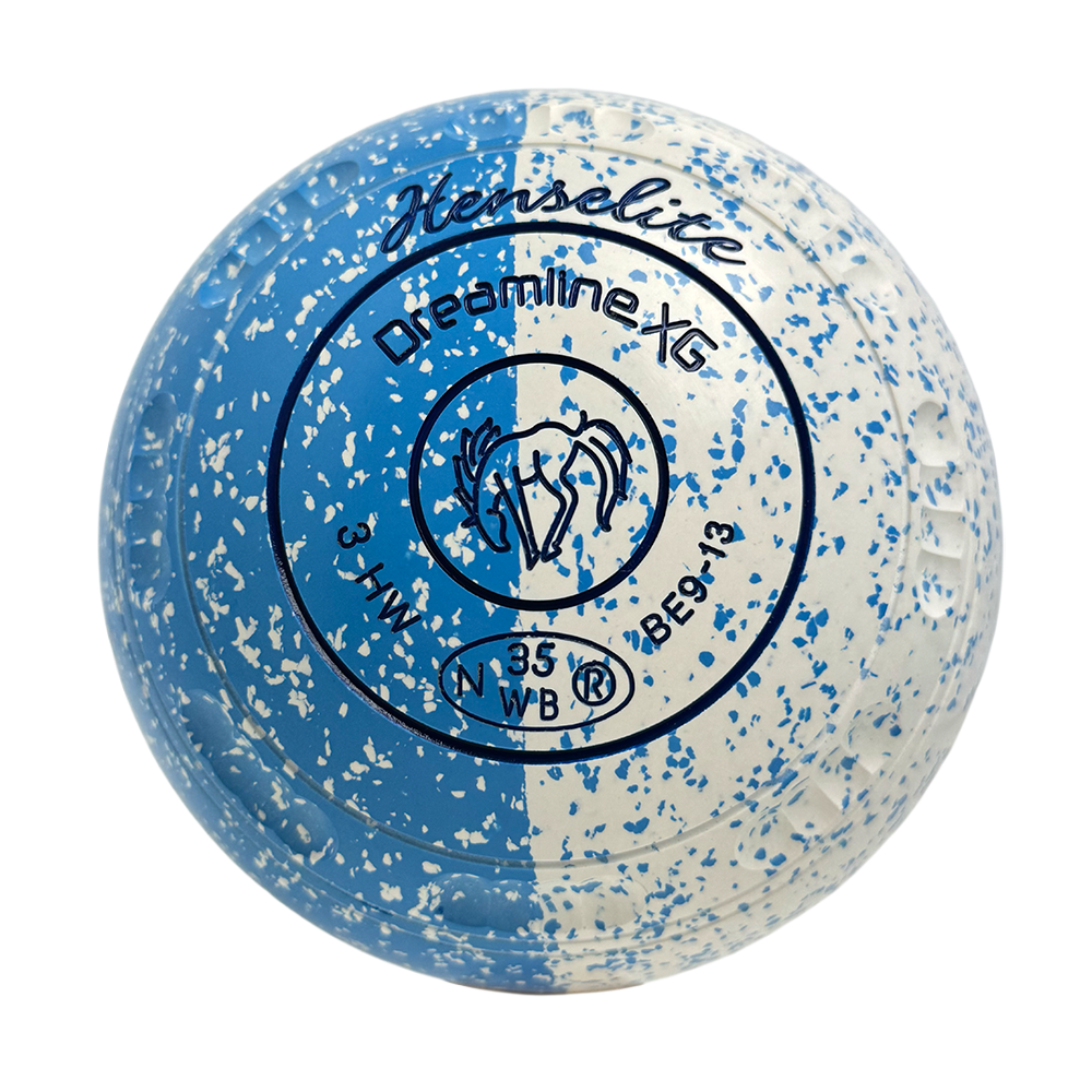Henselite Dreamline XG Lawn Bowls Size 3 Heavy Gripped - Celeste Duo BE9-13