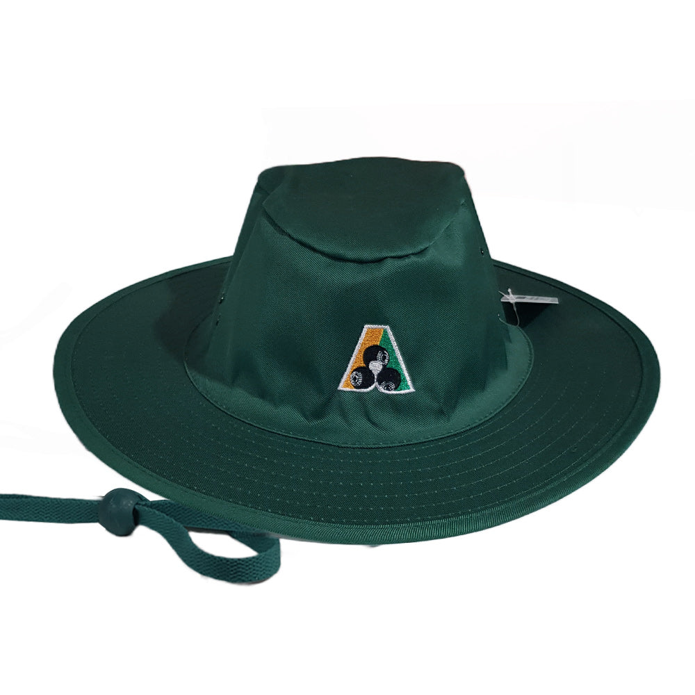 Domino Lawn Bowls Slouch Hat BA Logo - Bottle Green - Bowls City