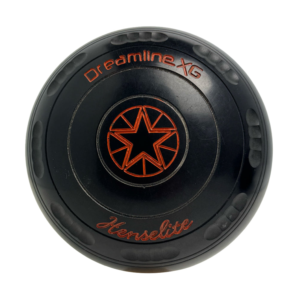 Henselite (Pre-Owned) Dreamline XG Lawn Bowls Size 00 Heavy Gripped - Black R38-91