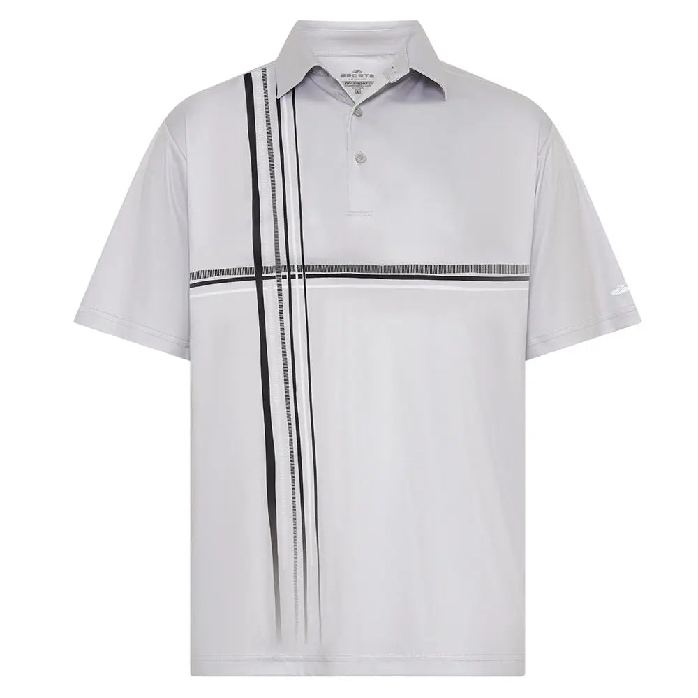 Sporte Leisure Mens Scope Short Sleeve Polo BA Logo - Grey - Bowls City