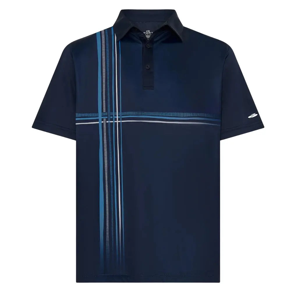 Sporte Leisure Mens Scope Short Sleeve Polo BA Logo - Navy - Bowls City
