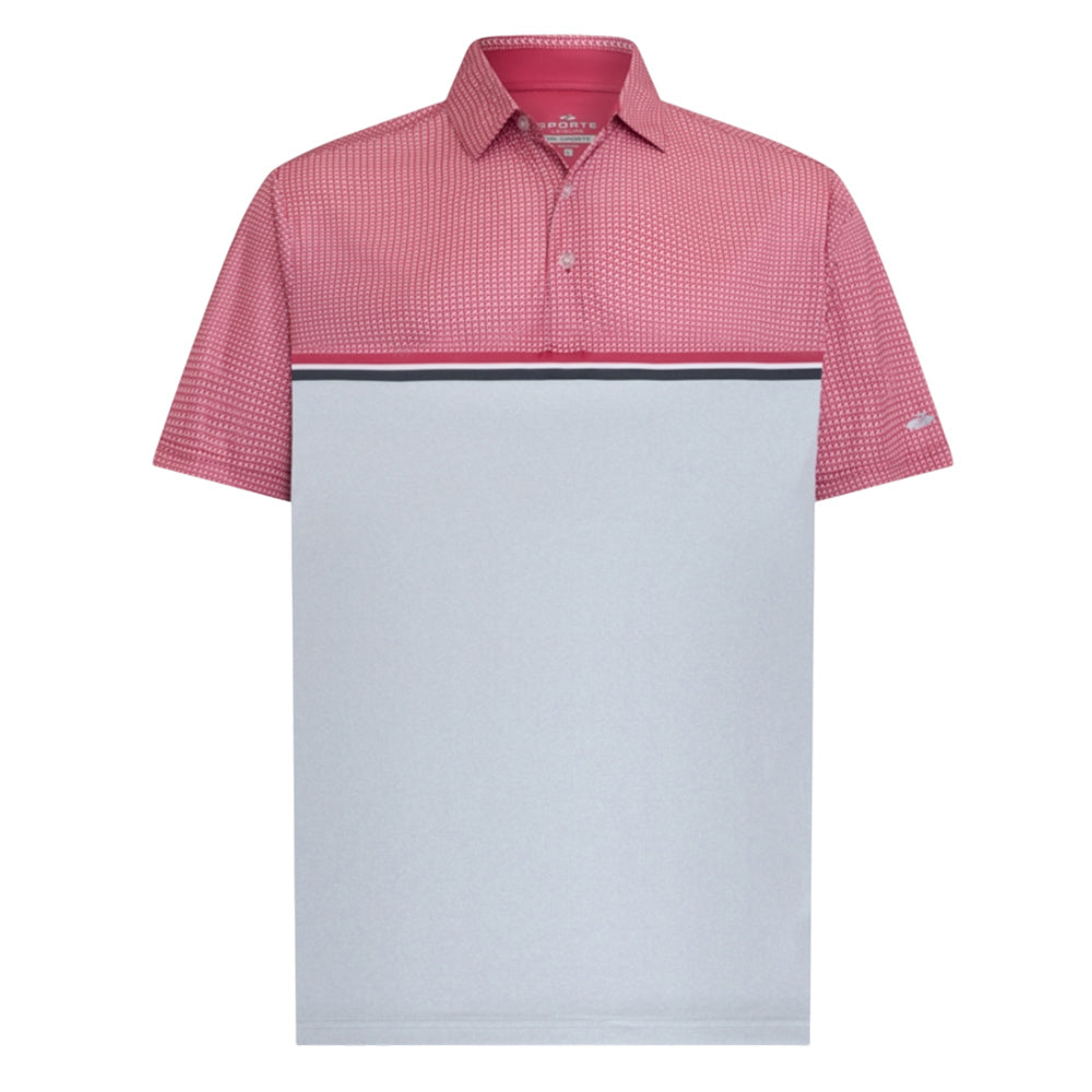 Sporte Leisure Mens Southport Short Sleeve Polo - Raspberry