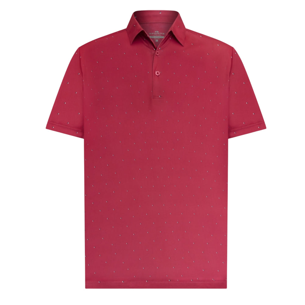Sporte Leisure Mens Shoreline Short Sleeve Polo - Raspberry