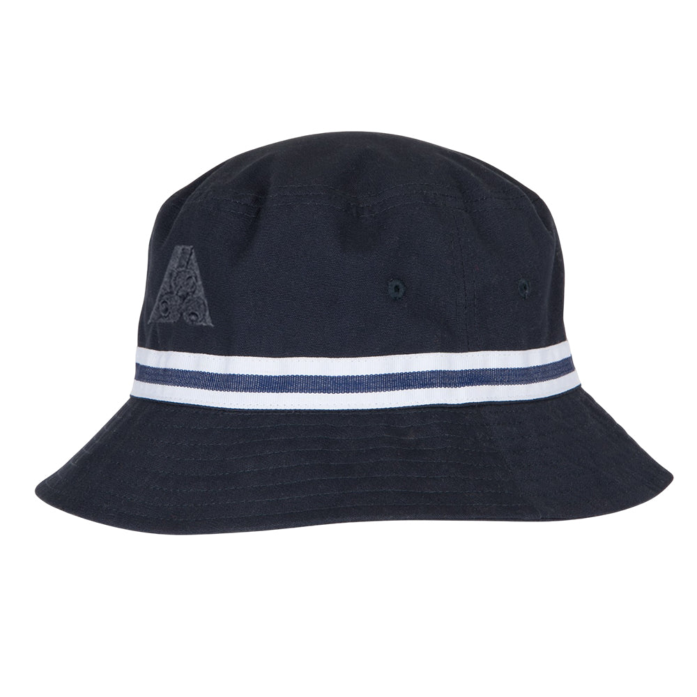Sporte Leisure Stripe Band Bucket Hat BA Logo - Navy/White - Bowls City