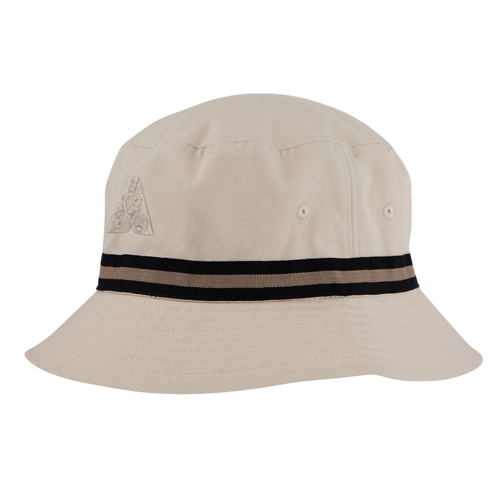Sporte Leisure Stripe Band Bucket Hat BA Logo - Stone/Black - Bowls City