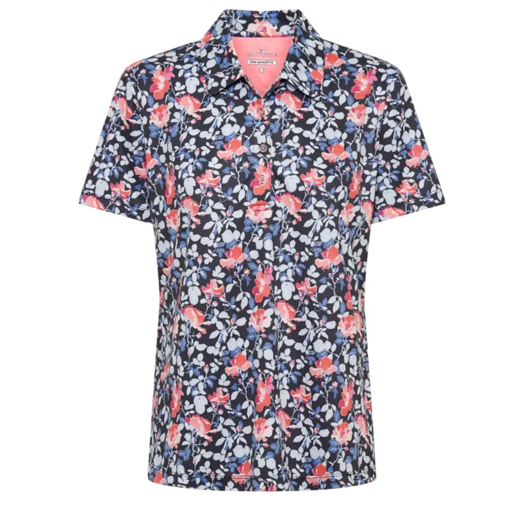 Sporte Leisure Womens Romance Short Sleeve Polo BA Logo - Navy - Bowls City