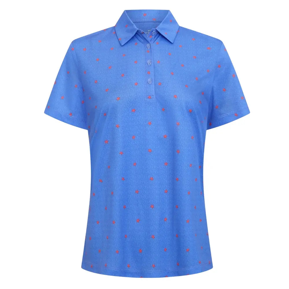 Sporte Leisure Womens Seastar Short Sleeve Polo BA Logo - Blue - Bowls City