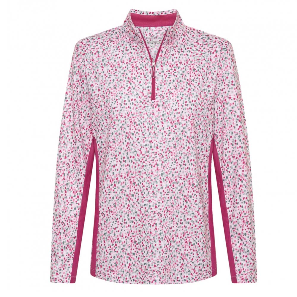 Sporte Leisure Womens Sweet Long Sleeve Polo BA Logo - Rosa