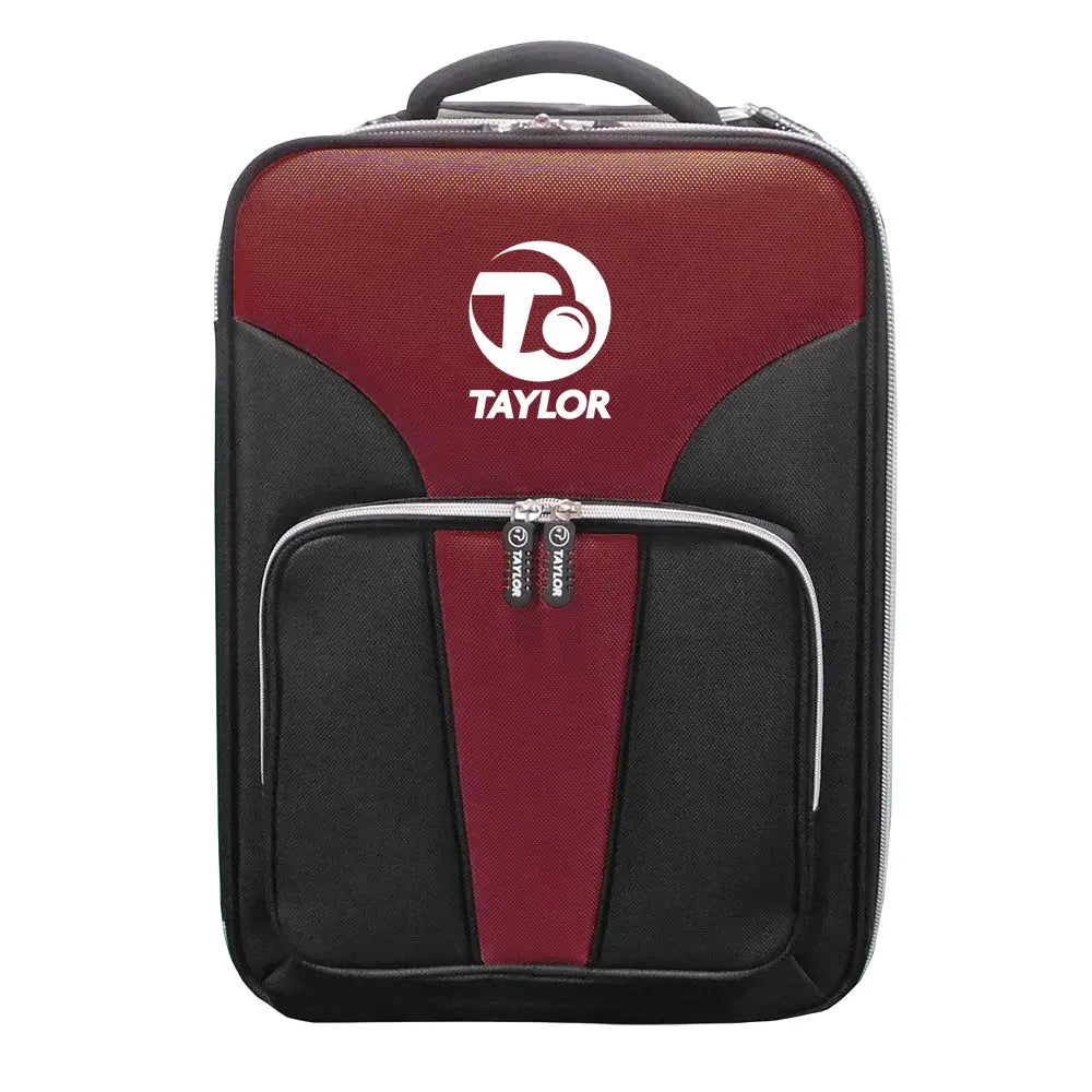 Taylor Tourer Trolley Bag Black/Maroon - Bowls City
