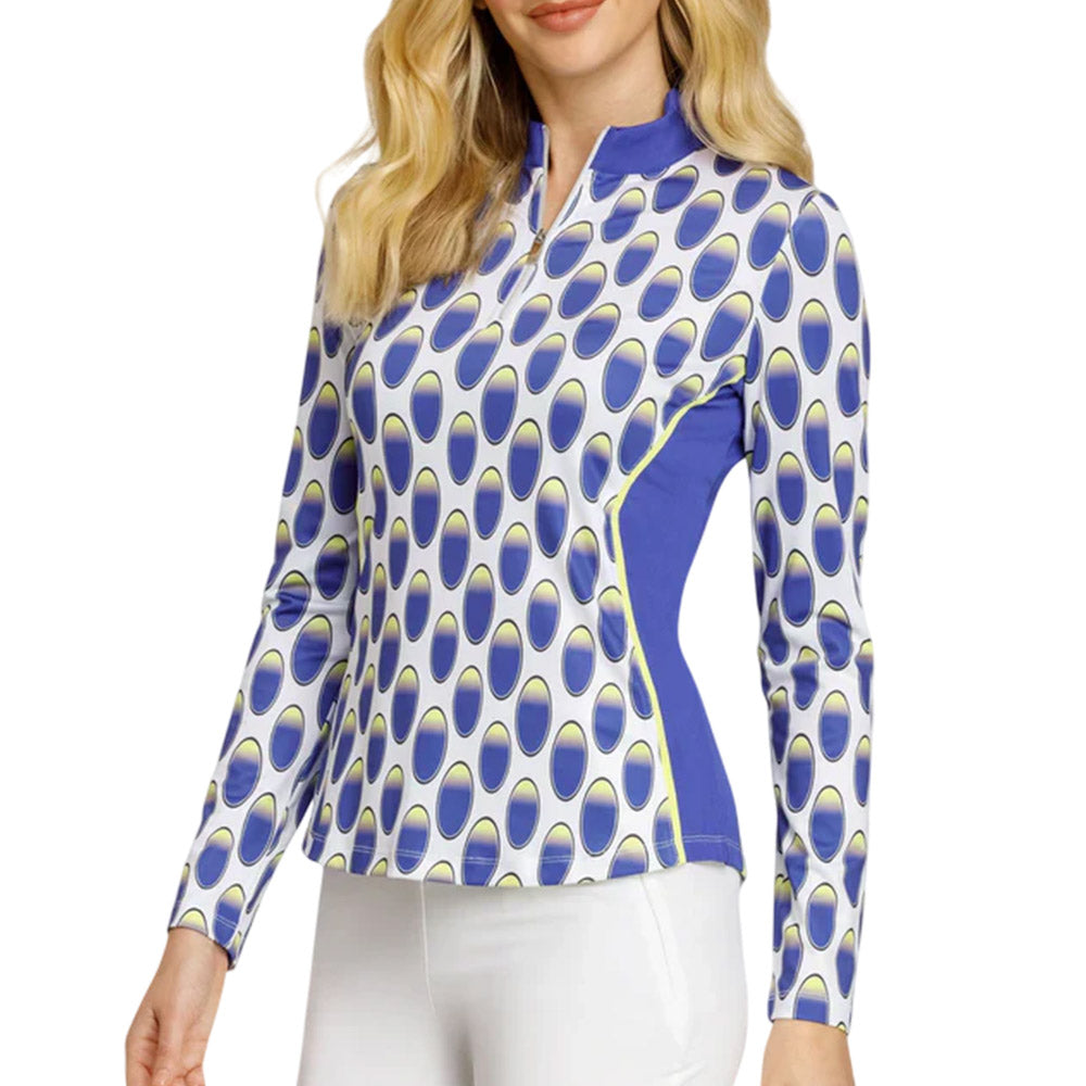 Tail Womens Karise Long Sleeve Top - Blue/White