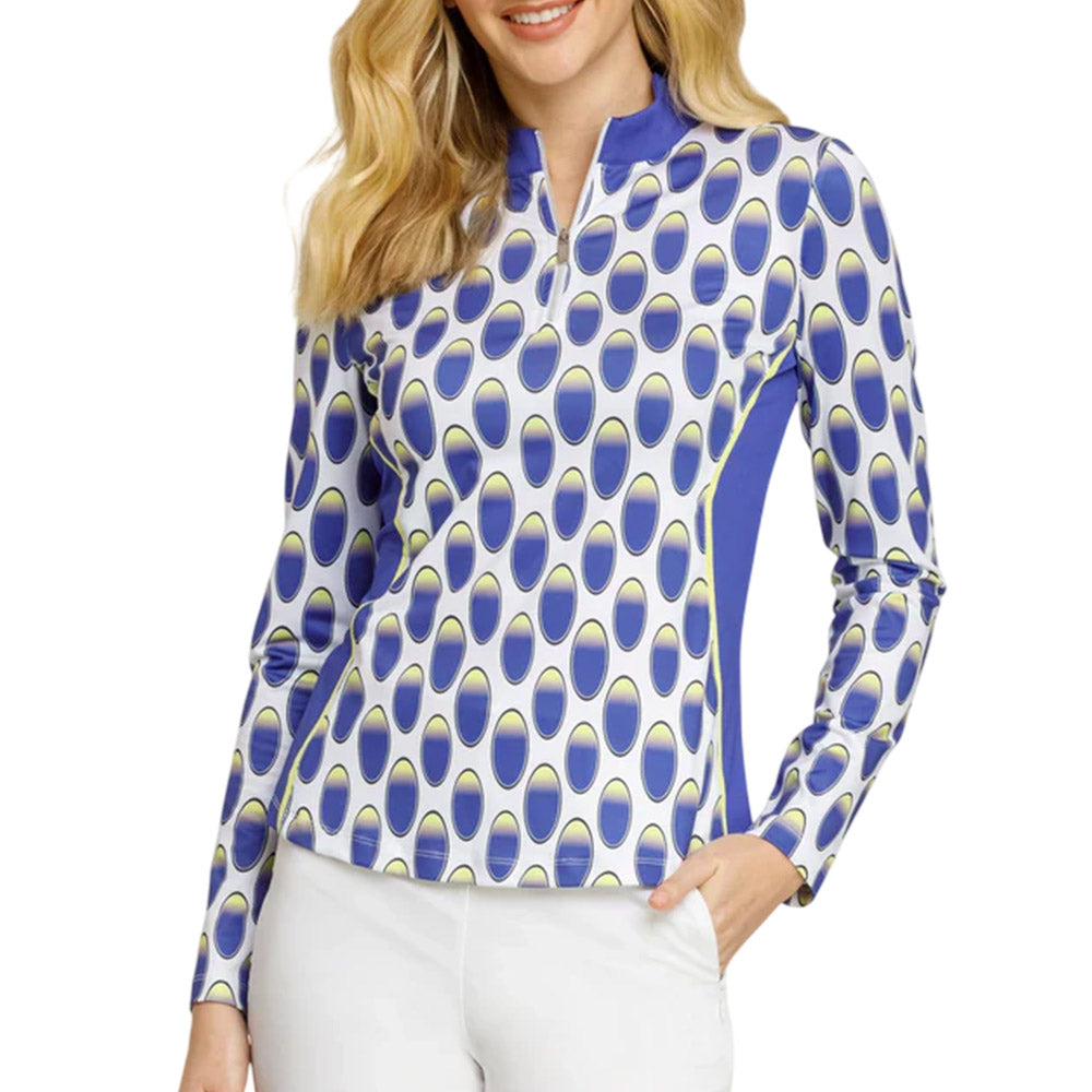 Tail Womens Karise Long Sleeve Top - Blue/White