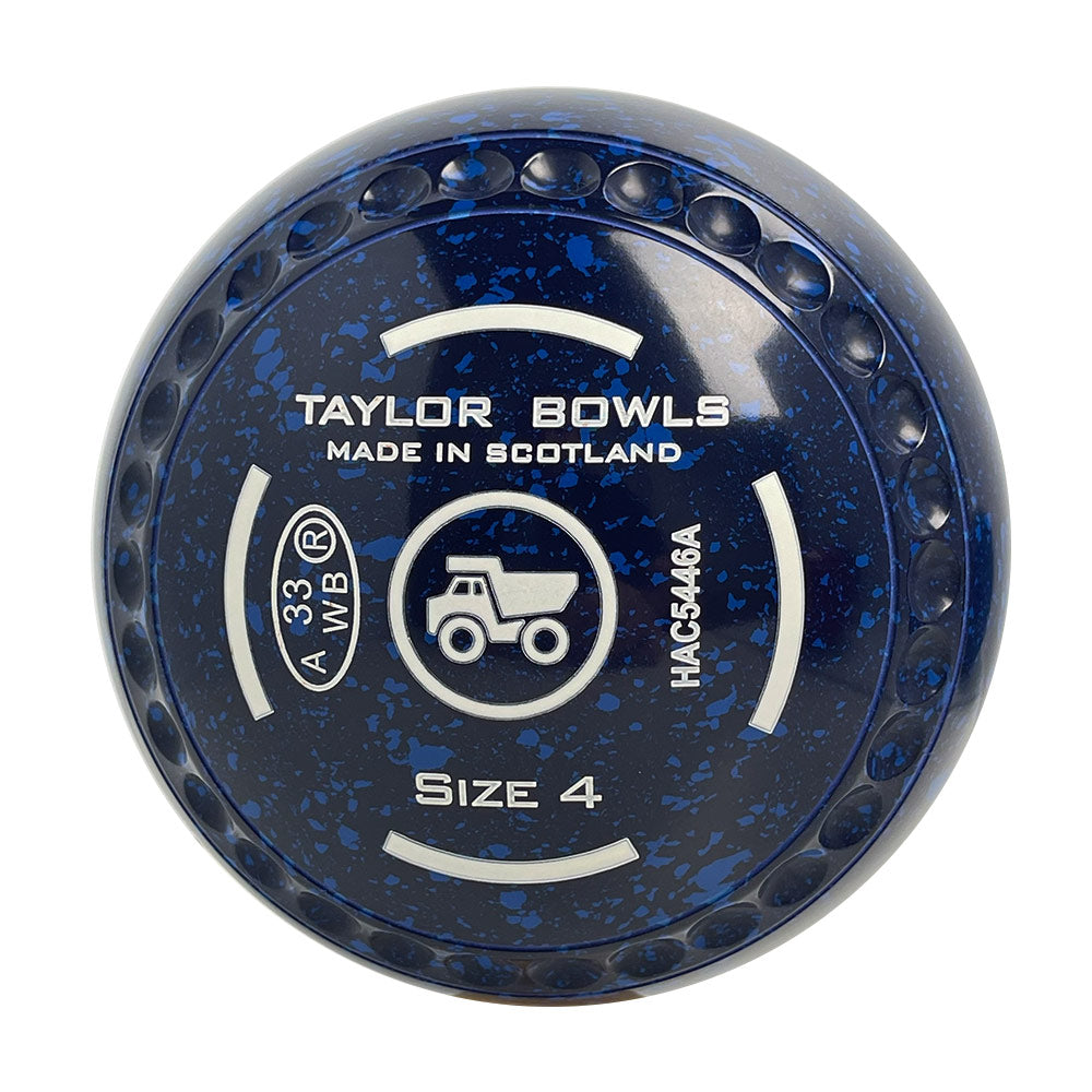 Taylor SR Lawn Bowls Size 4 Heavy Gripped Dark Blue/Blue - HAC5446A