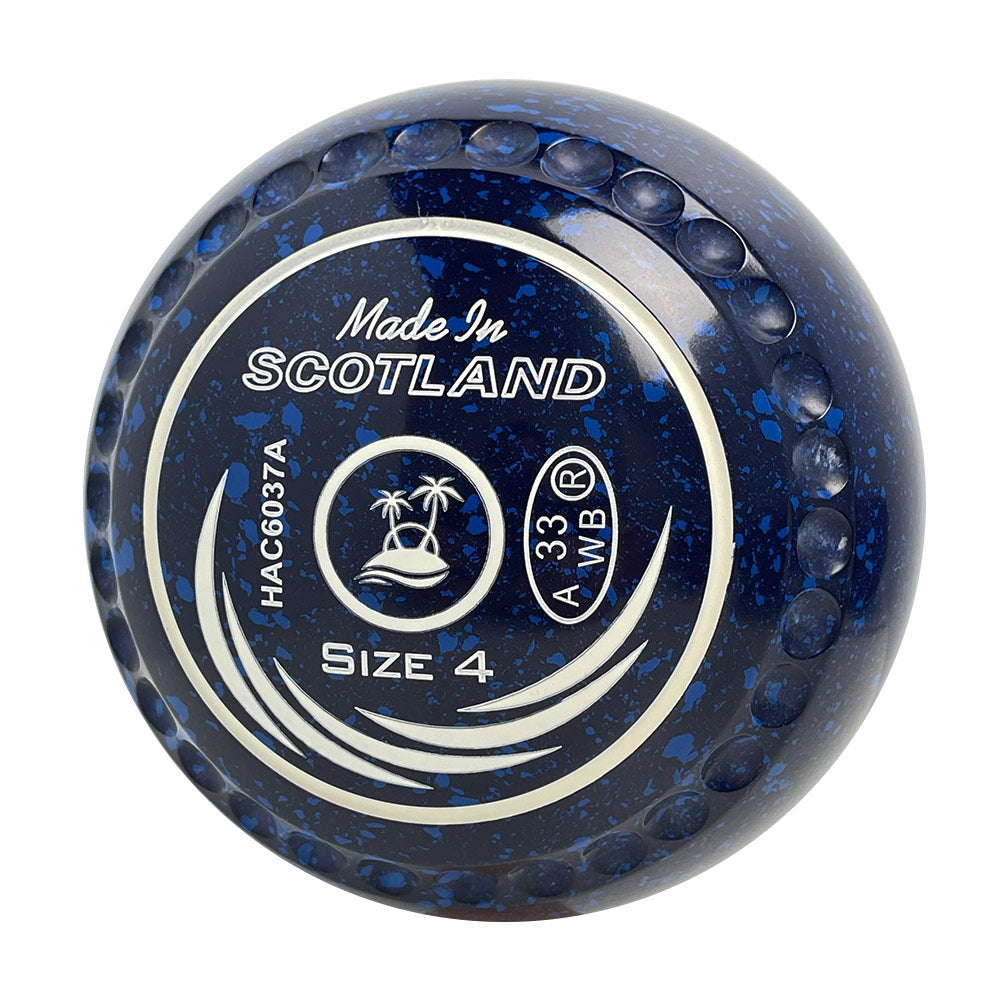 Taylor SRV Lawn Bowls Size 4 Heavy Gripped Dark Blue/Blue HAC6037A