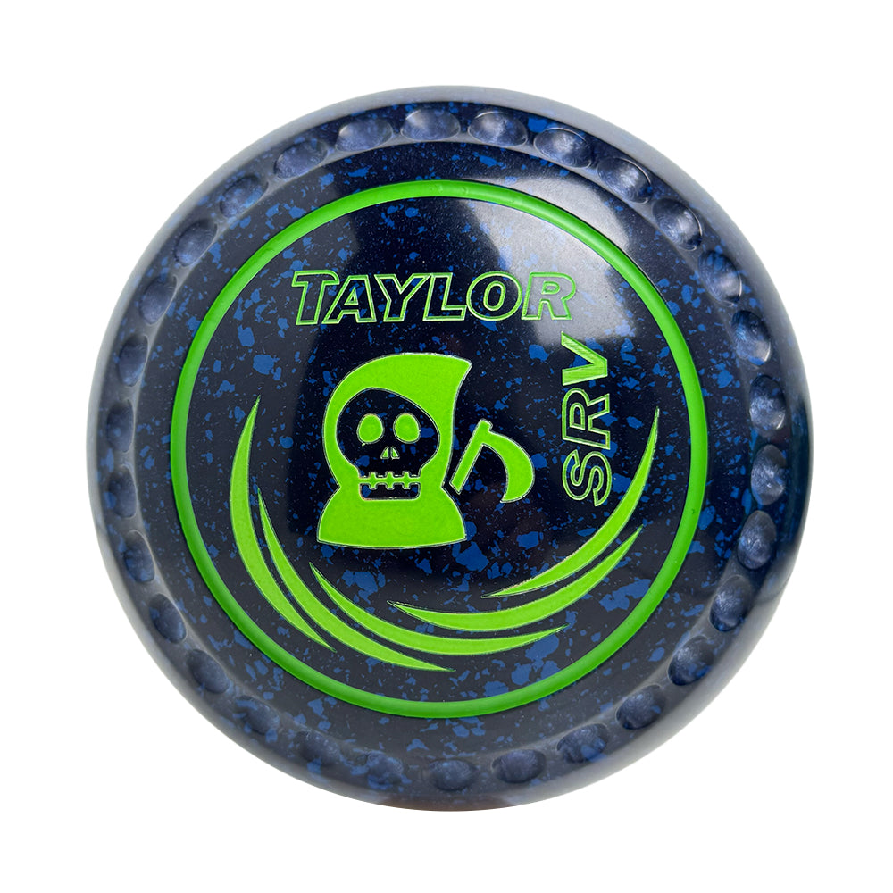 Taylor SRV Lawn Bowls Size 3 Heavy Gripped Dark Blue/Blue - HAE0834A