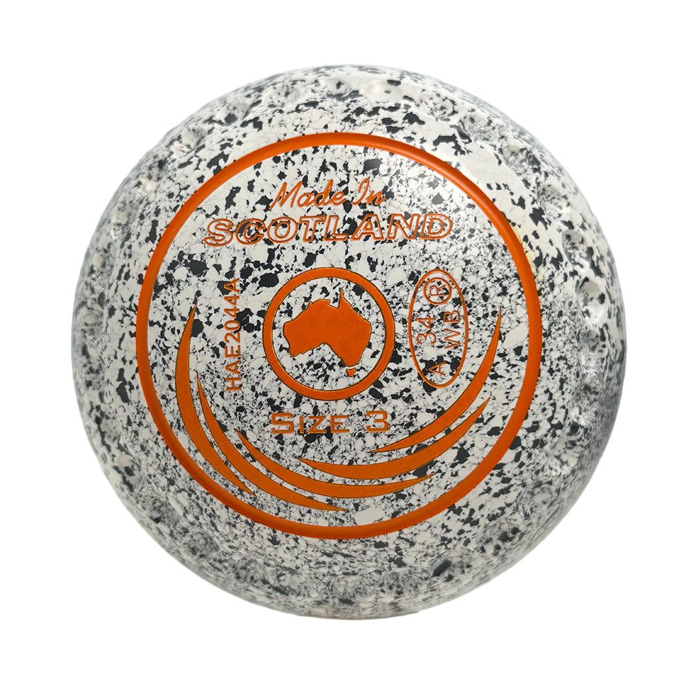 Taylor Redline SRV Lawn Bowls Size 3 Heavy Gripped White/Grey - HAE2044A