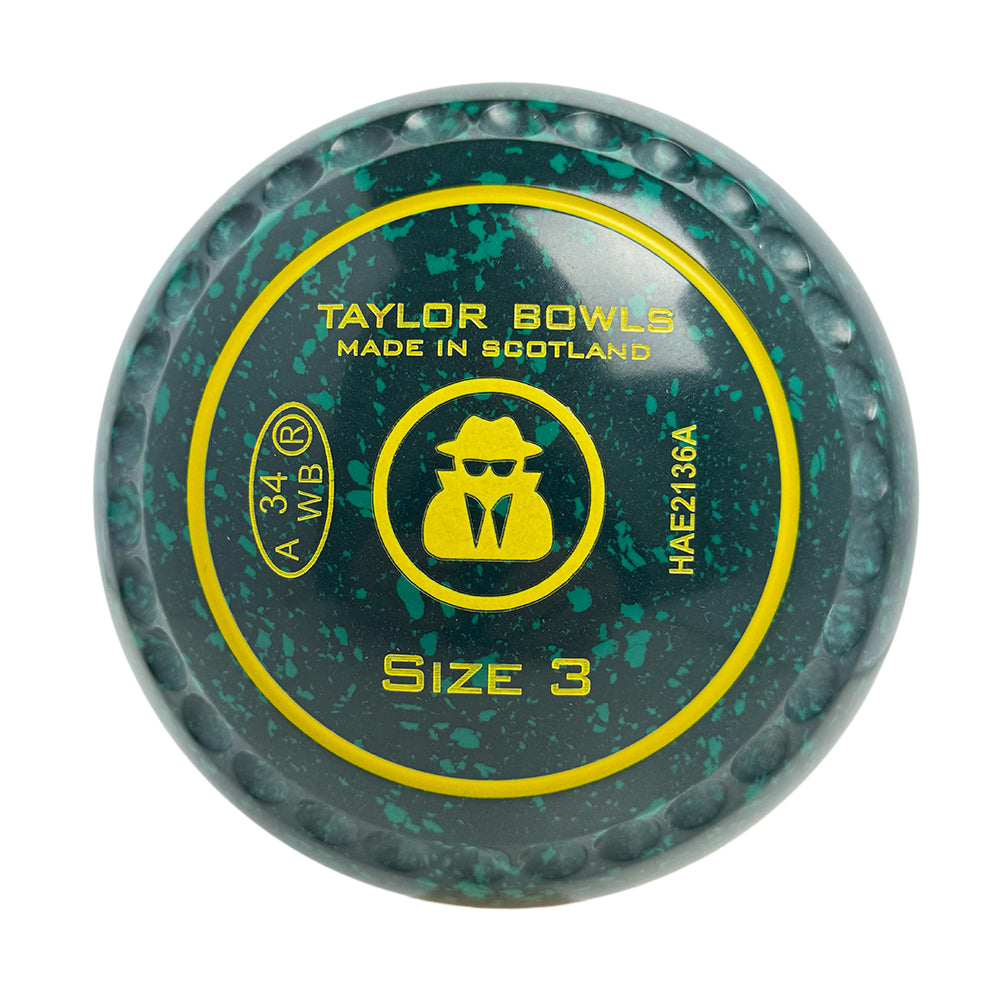 Taylor GTR Lawn Bowls Size 3 Heavy Gripped Dark Green/Green - HAE2136A