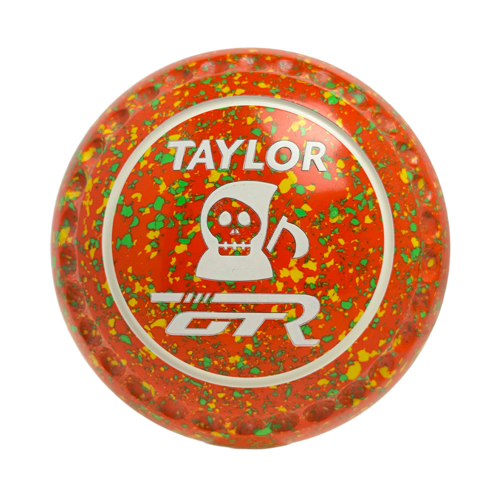 Taylor GTR Lawn Bowls Size 4 Heavy Gripped Orange/Yellow/Lime - HAE5506A