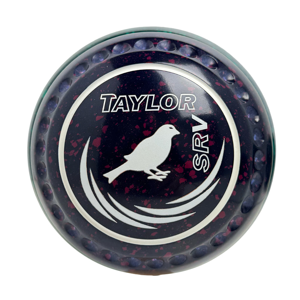 Taylor SRV Lawn Bowls Size 2 Heavy Gripped Dark Blue/Magenta - HAF1338A