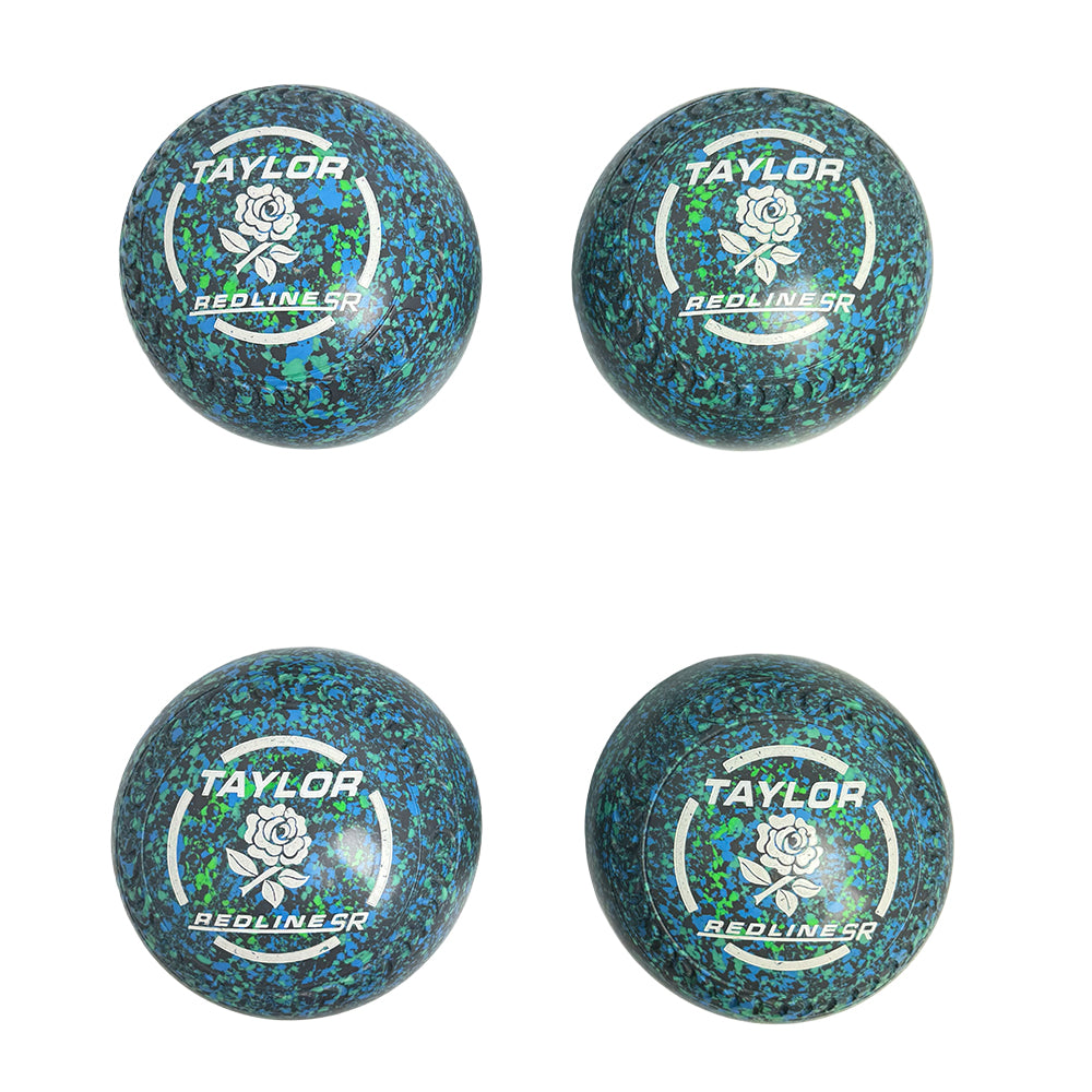 Taylor (Pre-Owned) Redline SR Lawn Bowls Size 3 Heavy Gripped - Grey/Sky/Mint Speckle HX495594A