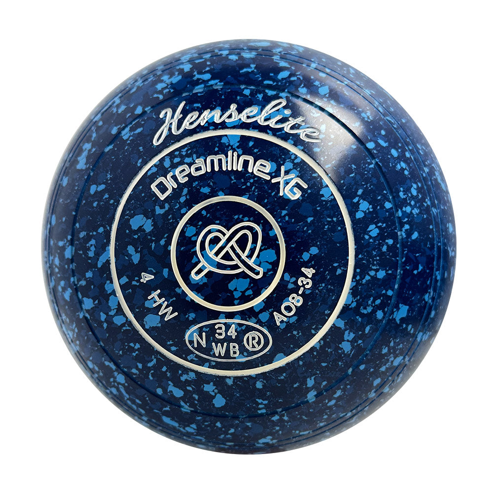 Henselite Dreamline XG Lawn Bowls Size 4 Heavy Non-Gripped - Denim  AO8-34