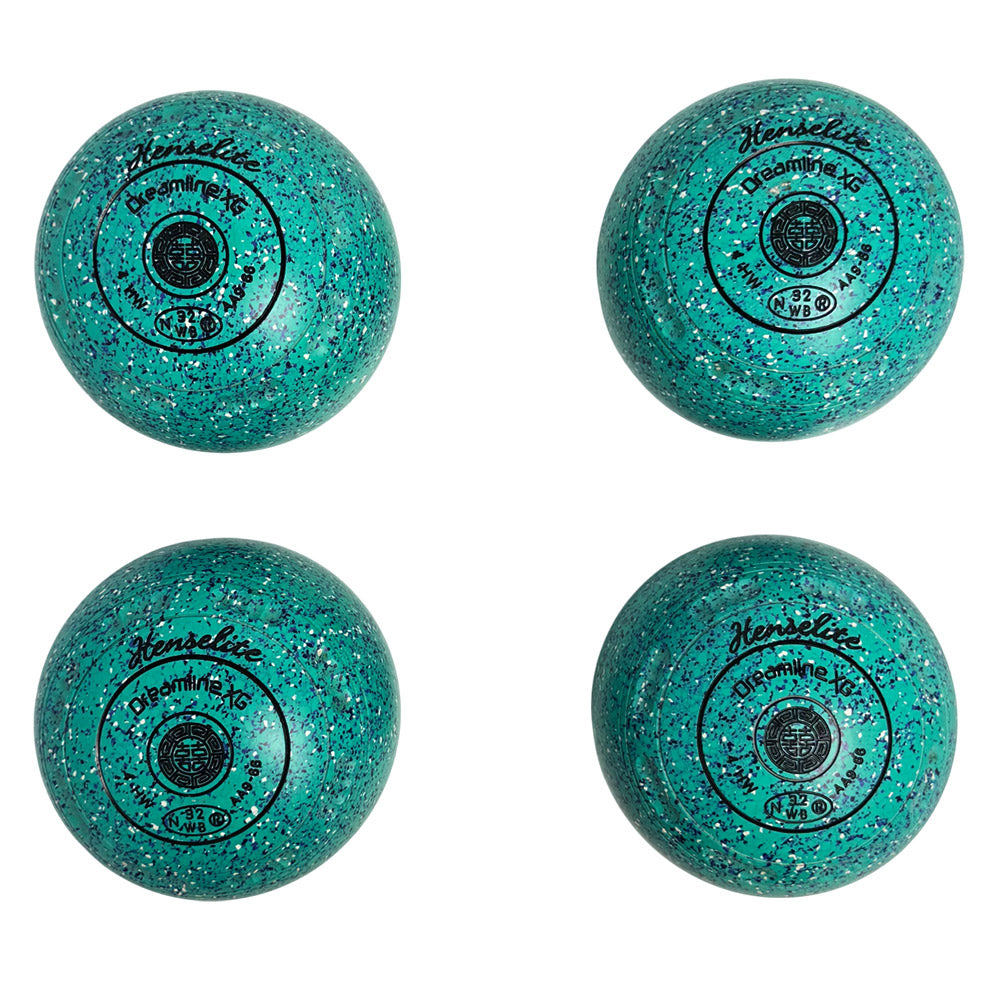 Henselite (Pre-Owned) Dreamline XG Lawn Bowls Size 4 Heavy Gripped -Seaspray AA9-66