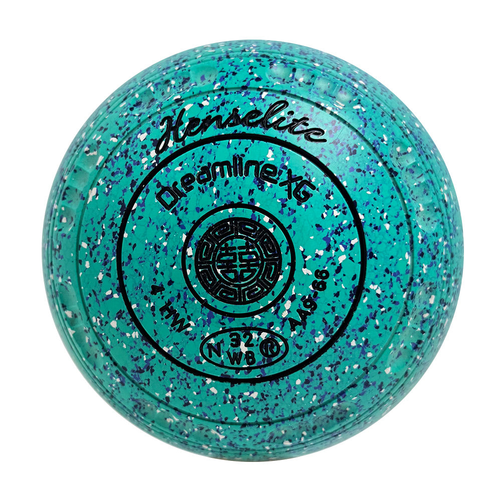 Henselite (Pre-Owned) Dreamline XG Lawn Bowls Size 4 Heavy Gripped -Seaspray AA9-66