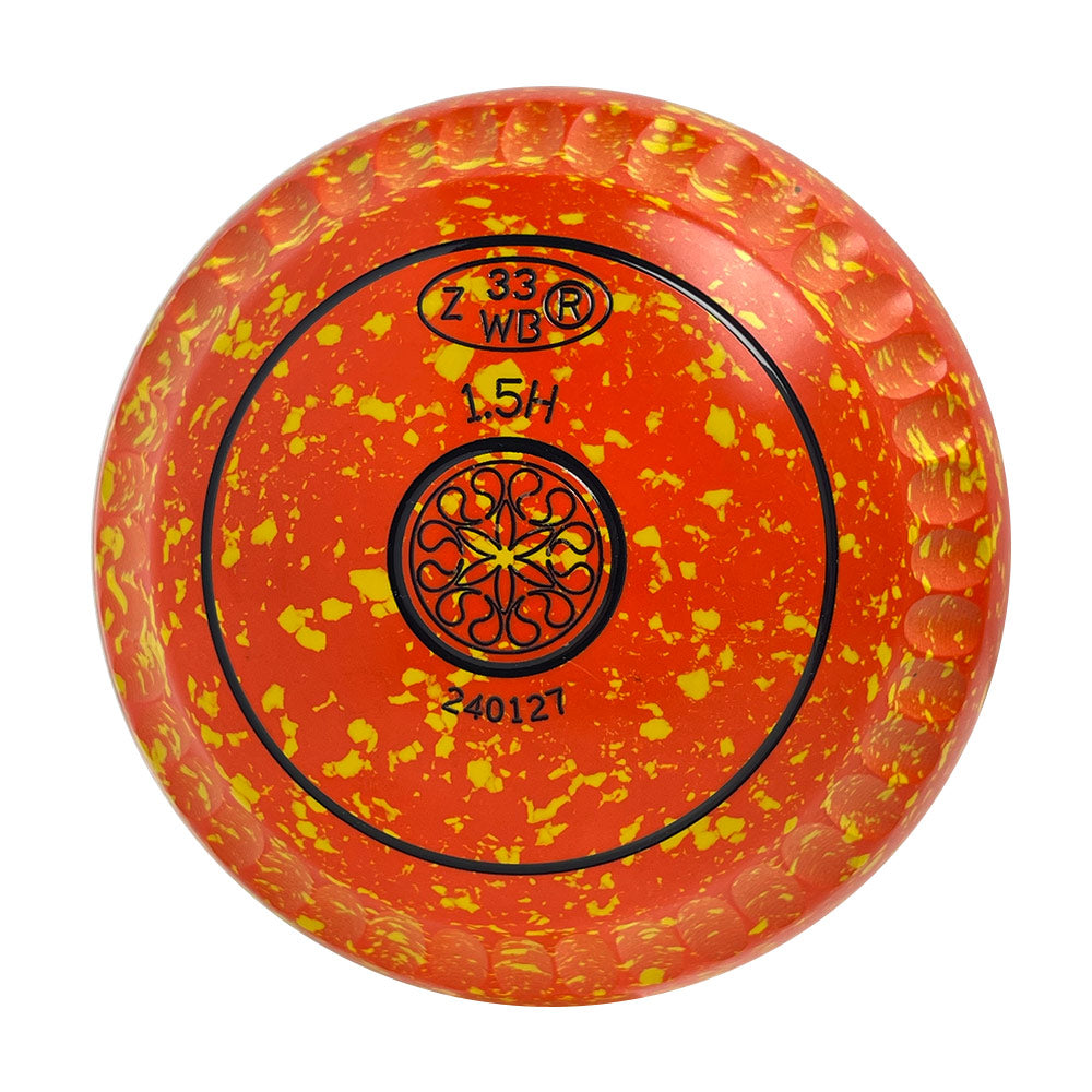 Aero Optima Lawn Bowls 1.5 Heavy Enhance Grip Nectarine - 240127