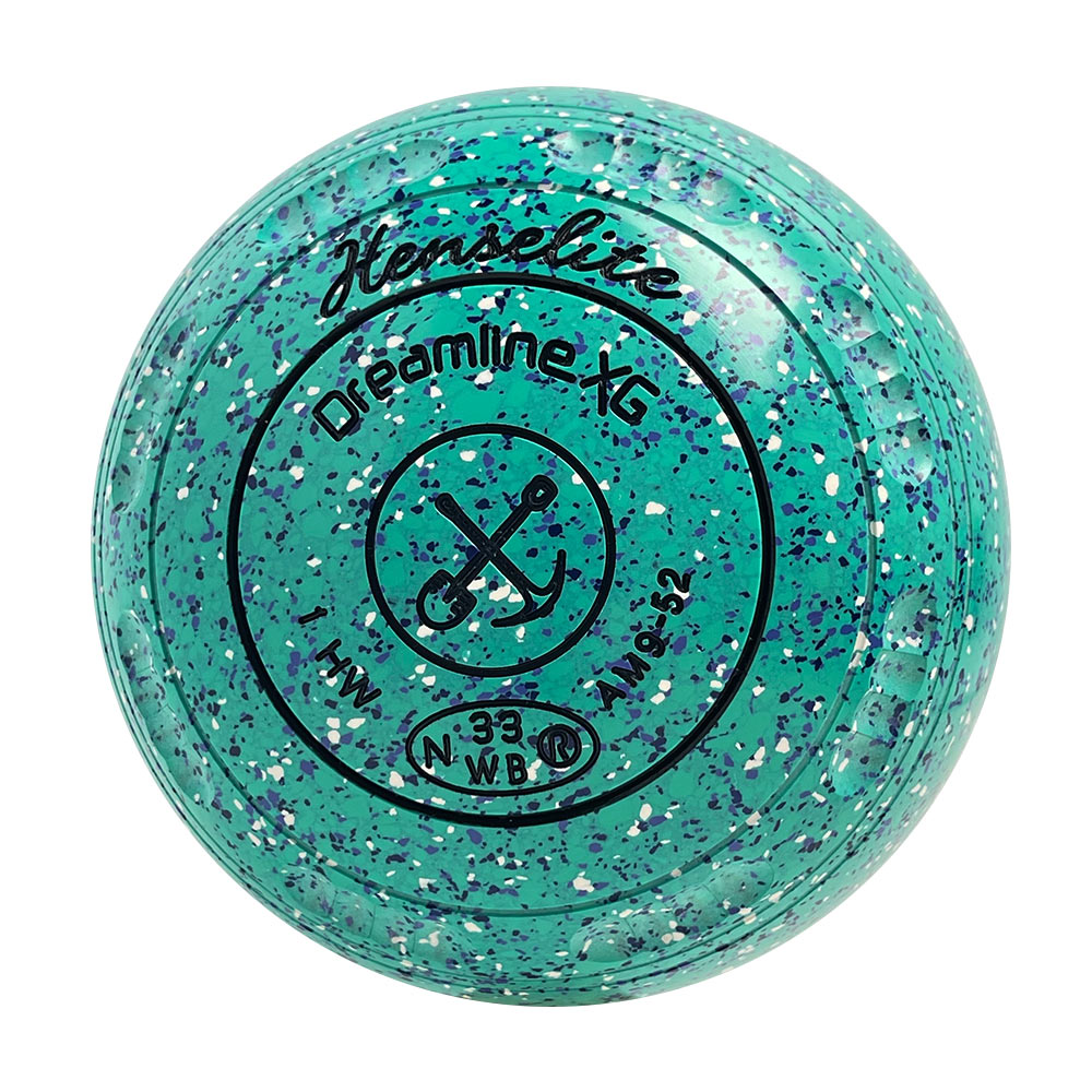 Henselite Dreamline XG Lawn Bowls Size 1 Heavy Gripped - Seaspray AM9-52