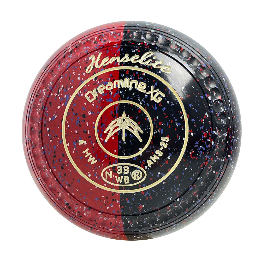 Henselite Dreamline XG Lawn Bowls Size 4 Heavy Gripped - Redback Duo AN3-25