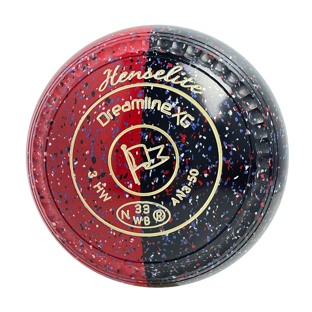 Henselite Dreamline XG Lawn Bowls Size 3 Heavy Gripped - Redback Duo AN3-50