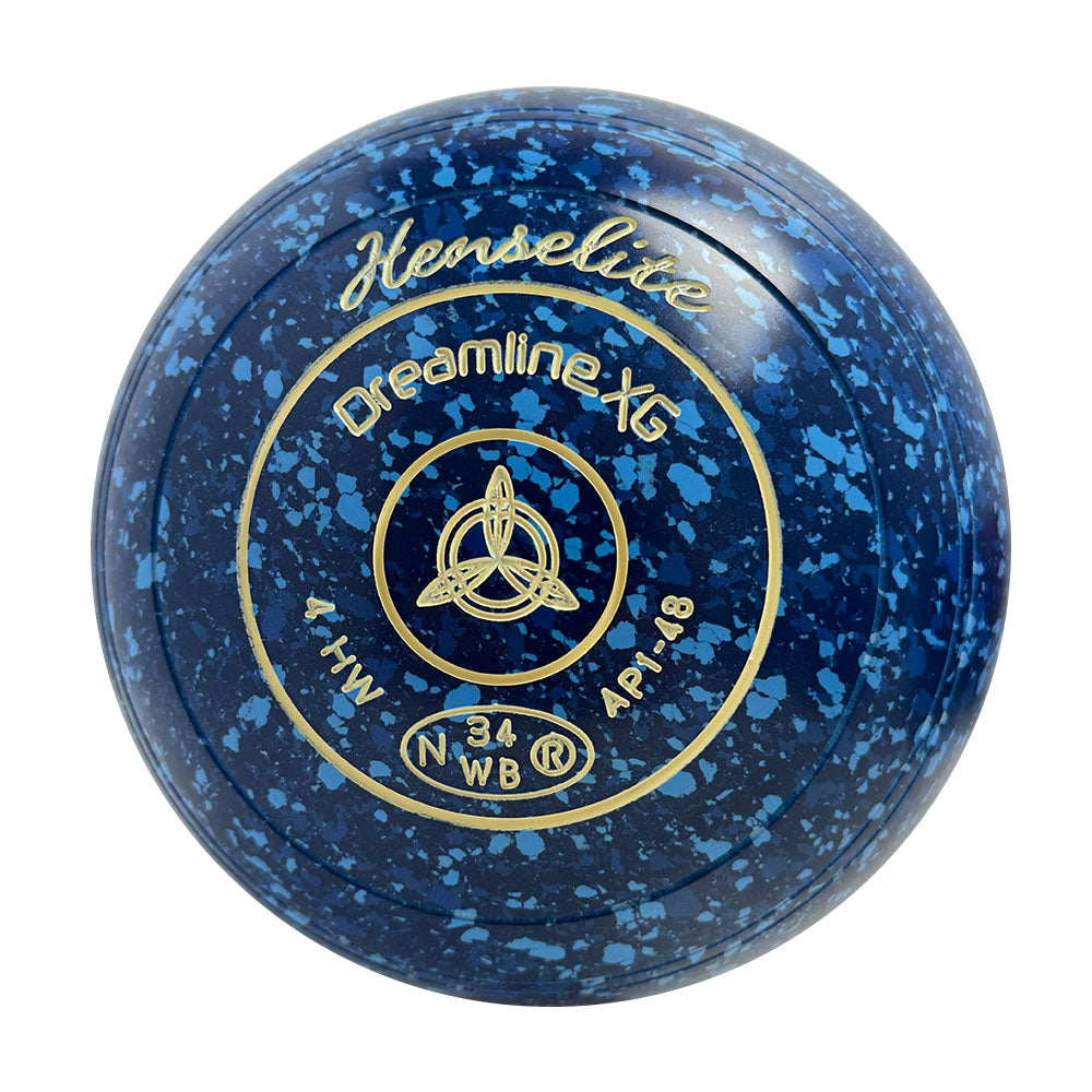 Henselite Dreamline XG Lawn Bowls Size 4 Heavy Non-Gripped - Denim - AP1-48