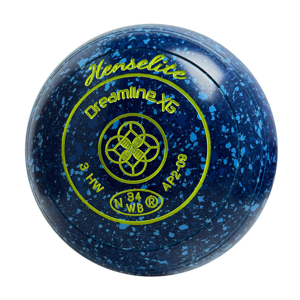 Henselite Dreamline XG Lawn Bowls Size 3 Heavy Non-Gripped - Denim AP2-09