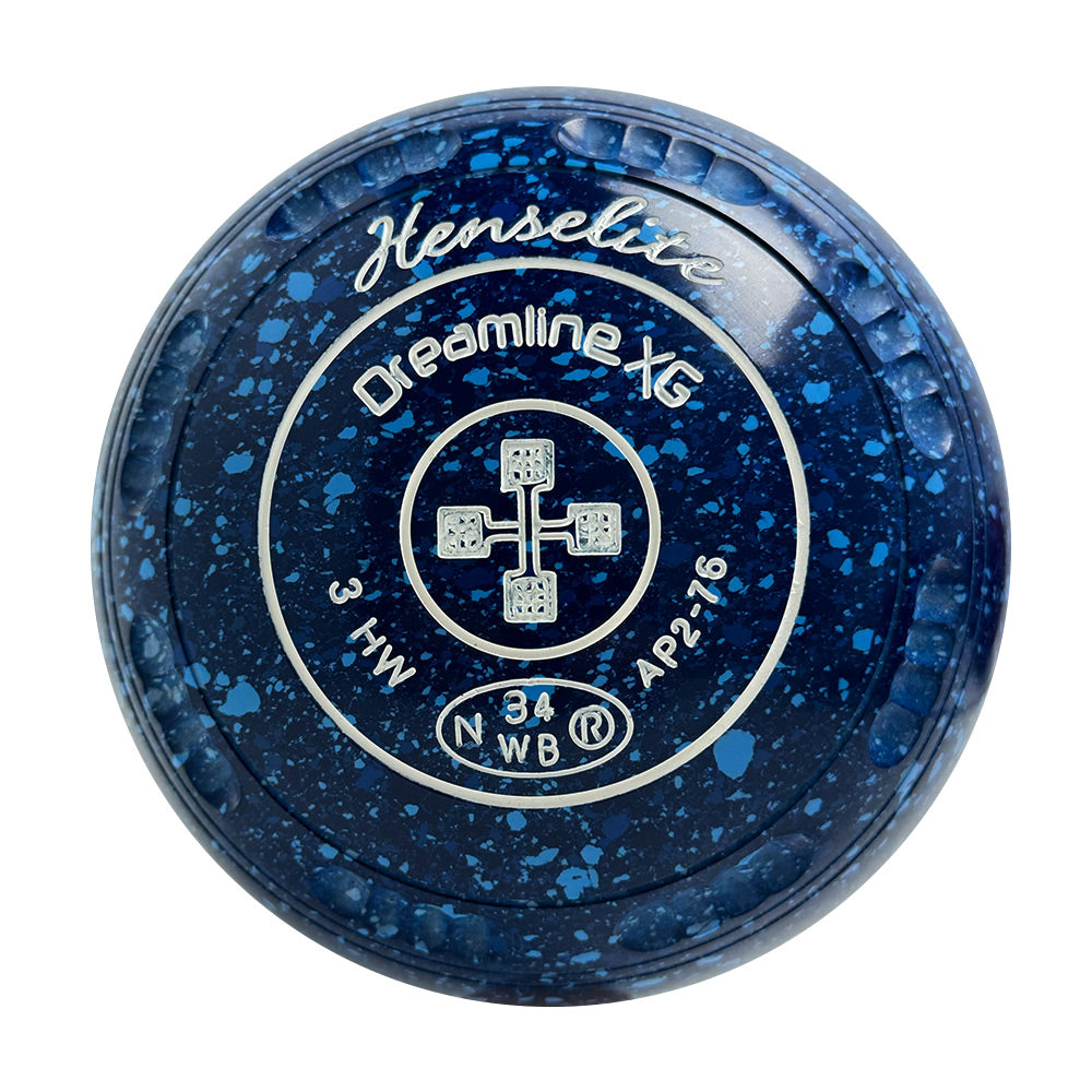 Henselite Dreamline XG Lawn Bowls Size 3 Heavy Gripped - Denim AP2-76