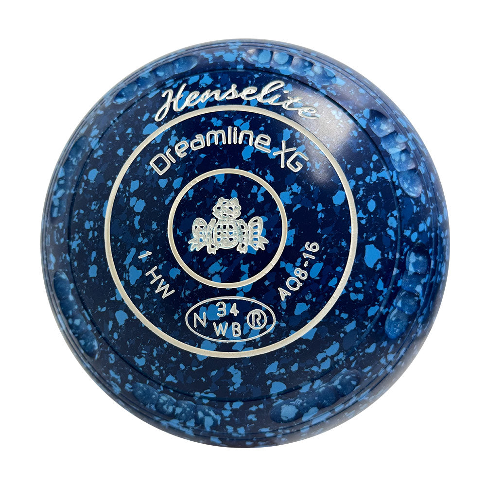 Henselite Dreamline XG Lawn Bowls Size 1 Heavy Gripped - Denim  AQ8-16