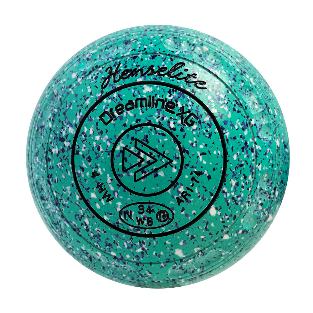 Henselite Dreamline XG Lawn Bowls Size 4 Heavy Gripped - Seaspray - AR1-74