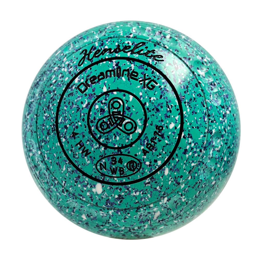 Henselite Dreamline XG Lawn Bowls Size 4 Heavy Gripped - Seaspray AR1-76
